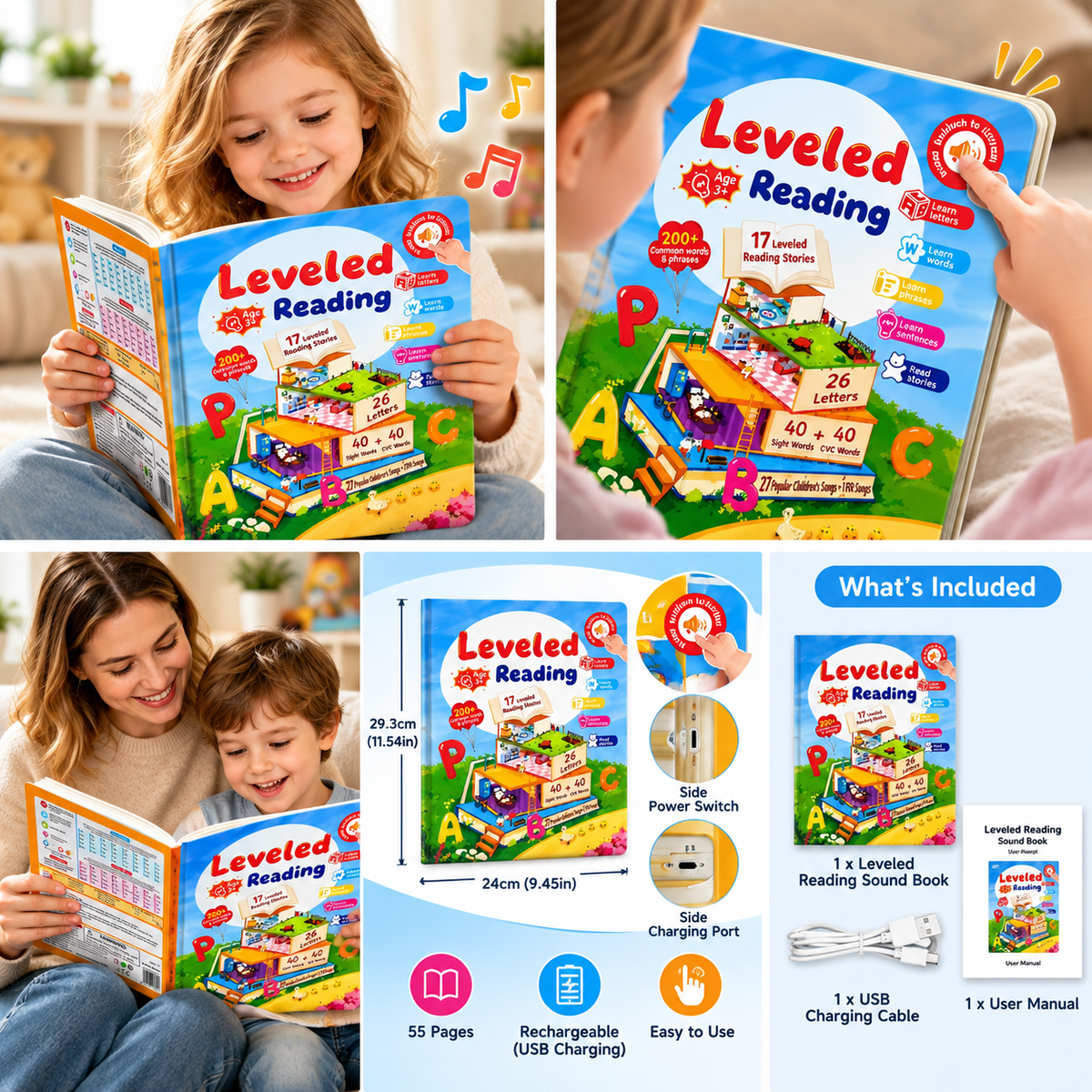 Little Reader Interactive Sound Book - Interactive Learning Book for Kids