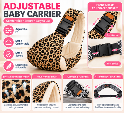 CozyCarry Adjustable Baby Carrier – Comfortable Front & Back Carry Design