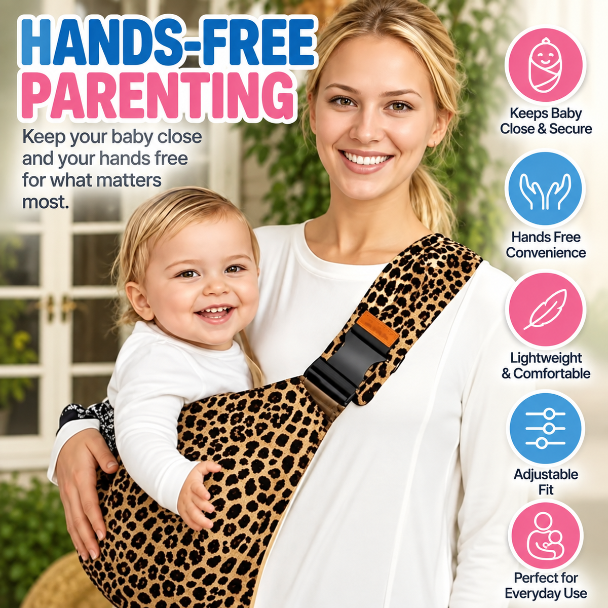 CozyCarry Adjustable Baby Carrier – Comfortable Front & Back Carry Design