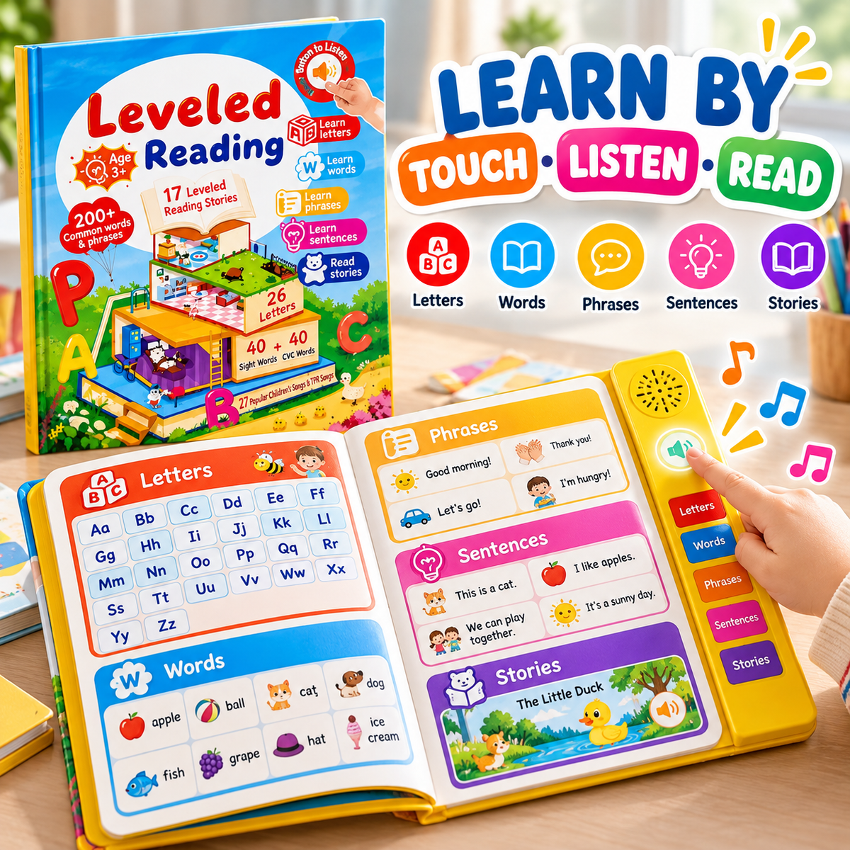 Little Reader Interactive Sound Book - Interactive Learning Book for Kids