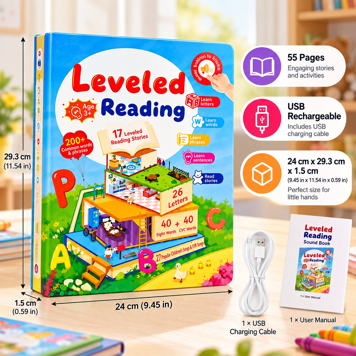 Little Reader Interactive Sound Book - Interactive Learning Book for Kids