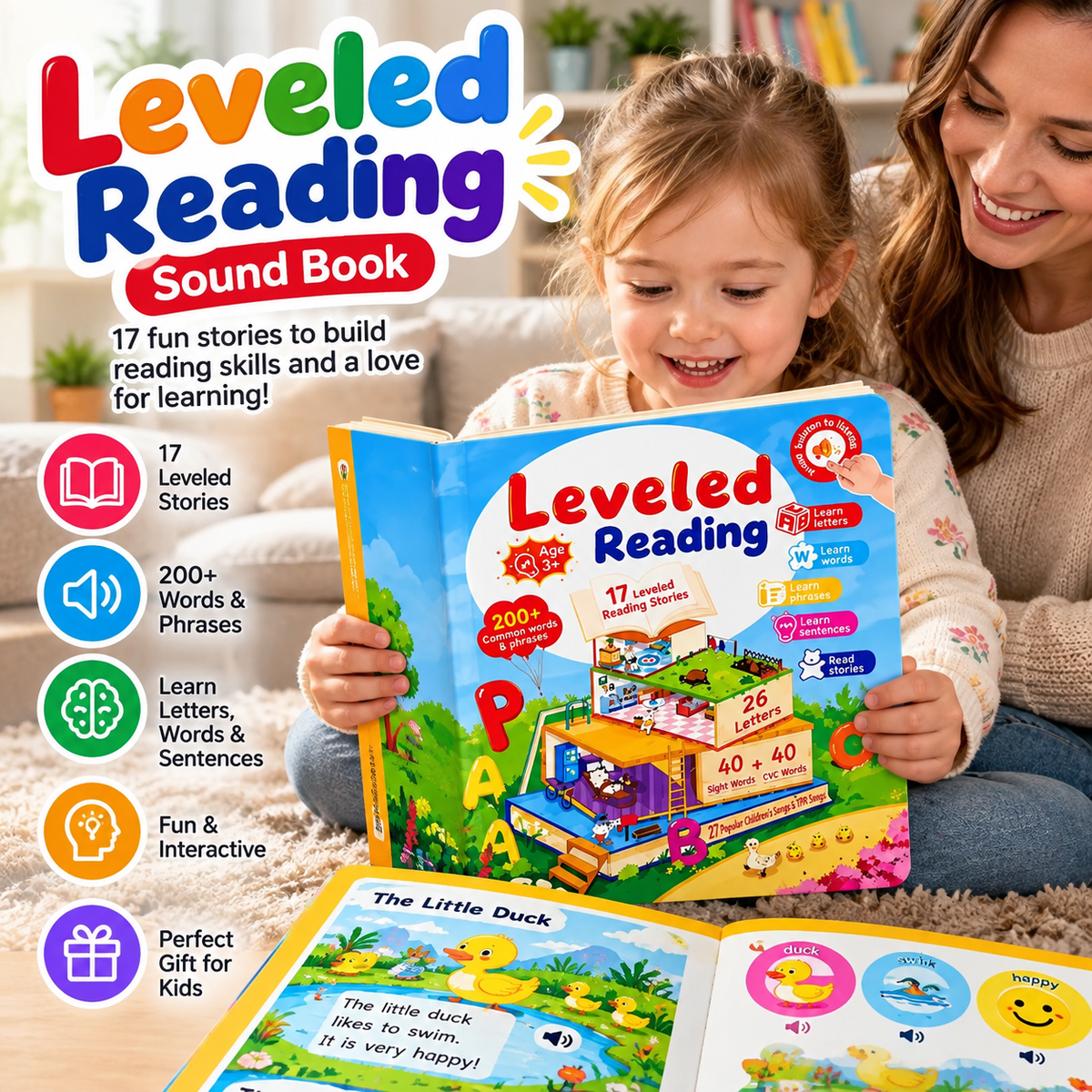 Little Reader Interactive Sound Book - Interactive Learning Book for Kids